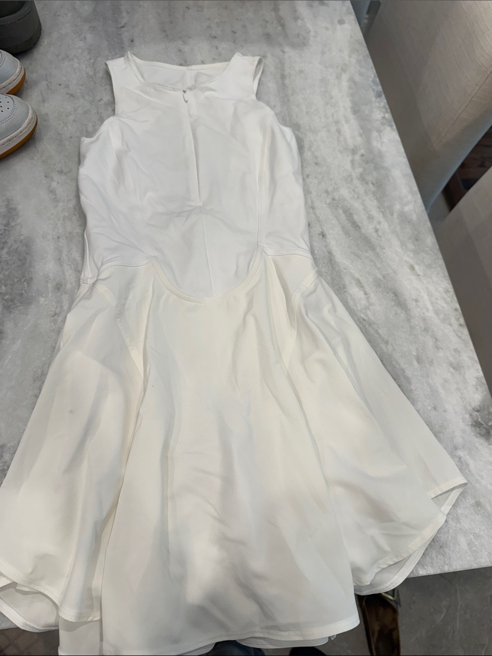 lululemon athletica White Sleeveless Fit-and-Flare Mini Dress